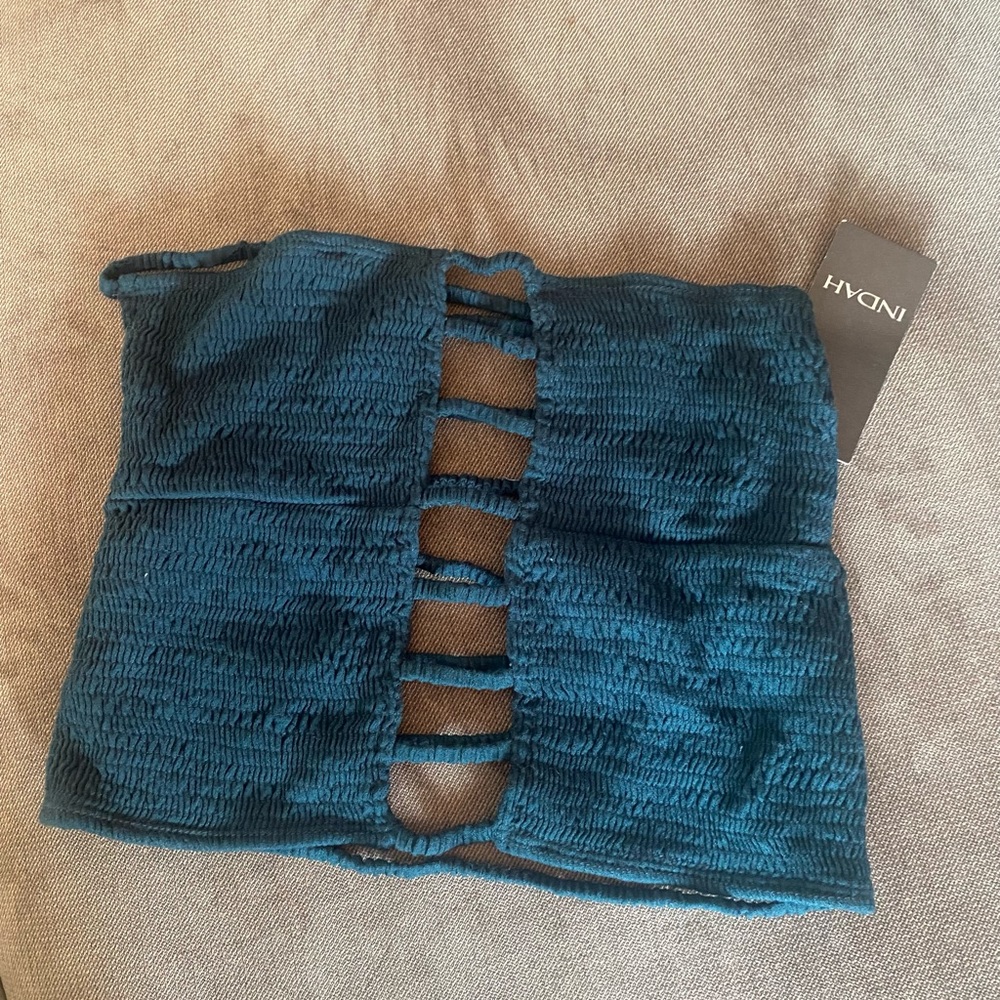 Indah strapless crop top